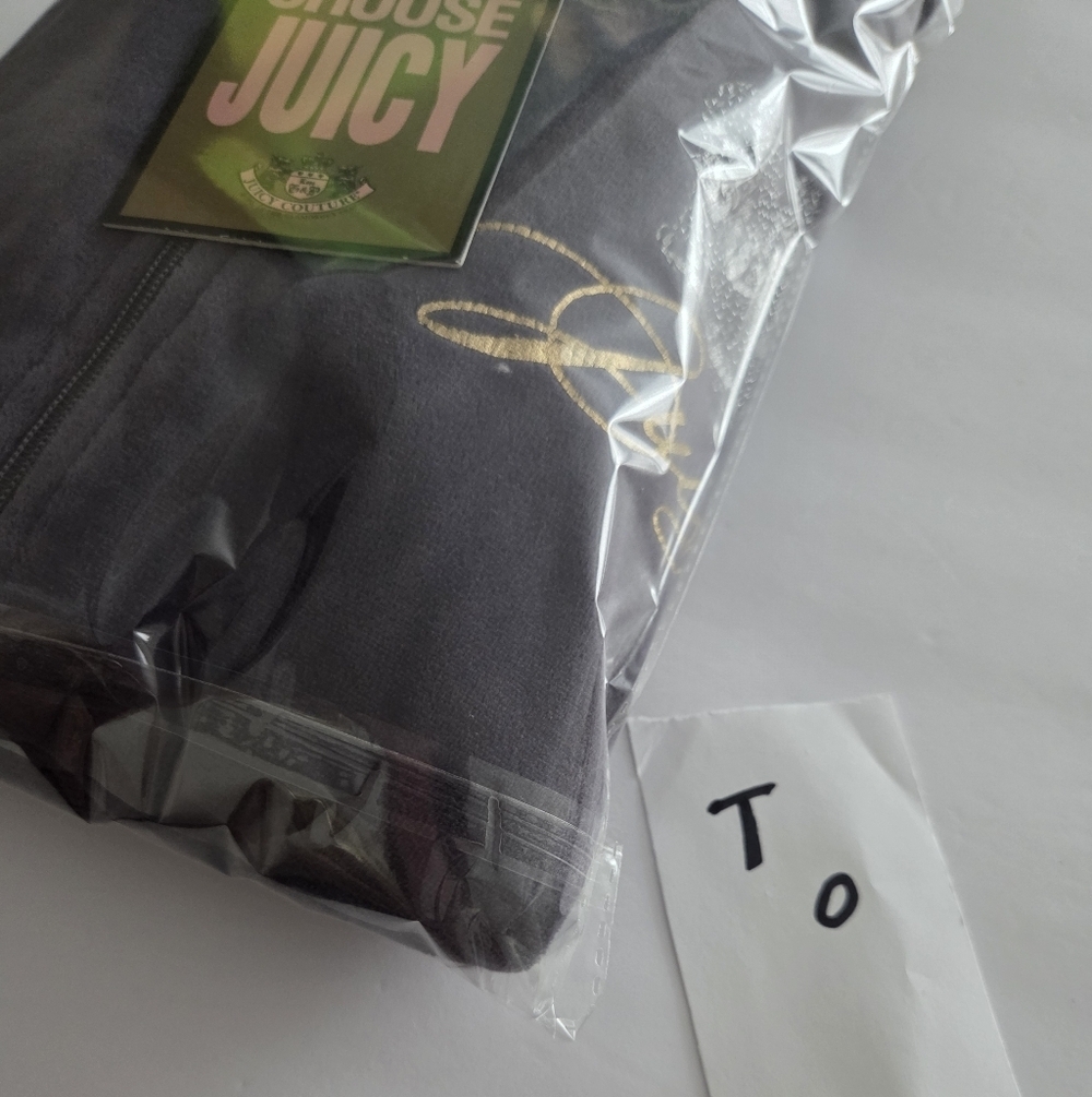 NWT Juicy Couture Blue /gray Hoodie Velourtrackpants Sz.S - Picture 13 of 13